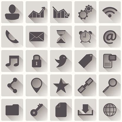 Social Media Flat Icons Stock Illustration - Download Image Now ...