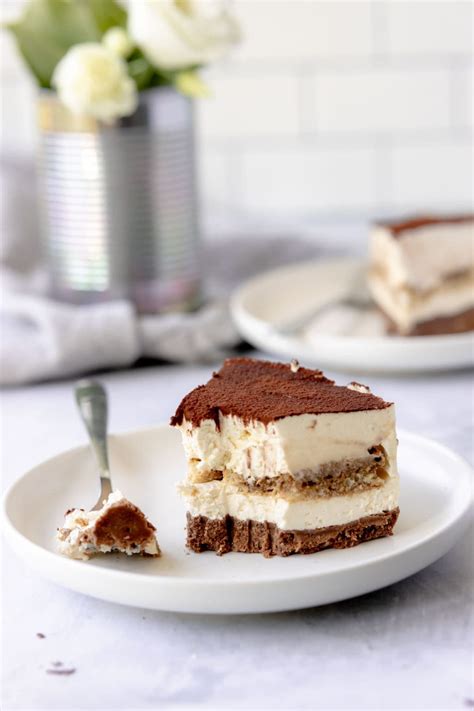 No Bake Tiramisu Cheesecake - Crumbs and Corkscrews