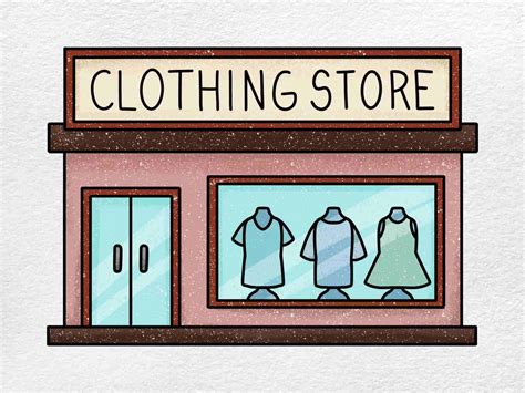 How to Draw a Clothing Store - HelloArtsy