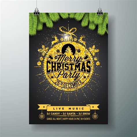 Christmas Party Flyer Design 341164 Vector Art at Vecteezy