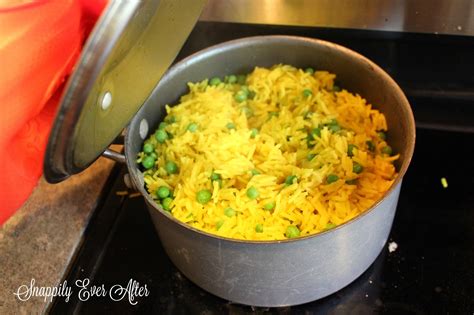 Snappily Ever After: Yellow Rice and Peas