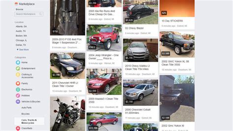 Facebook Introduces Marketplace For Cars