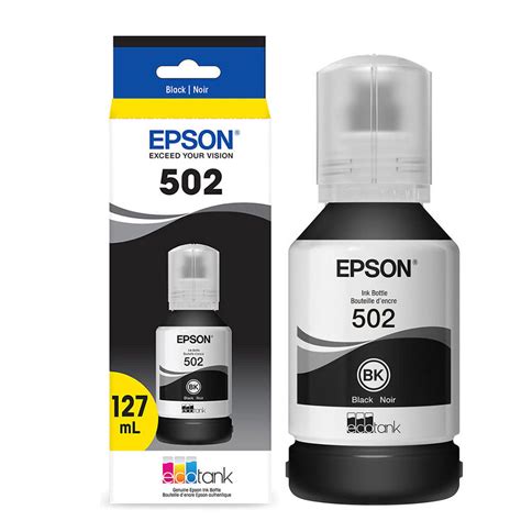 Epson T502 T502120-S EcoTank Original Black Ink Bottle at InkJetSuperStore