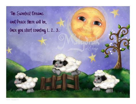 Counting Sheep Art Print