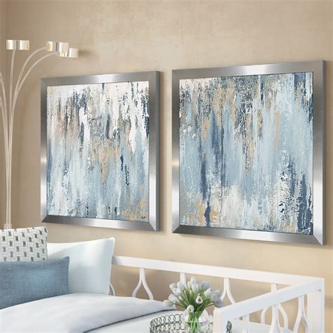 Blue Illusion Square by Patricia Pinto - 2 Piece Acrylic Print Set ...