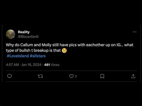 Love Island: All Stars fans call out Callum and Molly's "bullsh*t breakup"