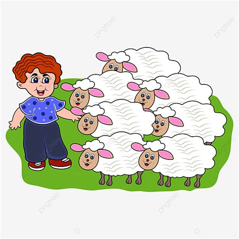 Clipart Of Sheep And Shepherd