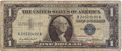 1957 One Dollar Bill Silver Certificate Blue Seal - Bank2home.com