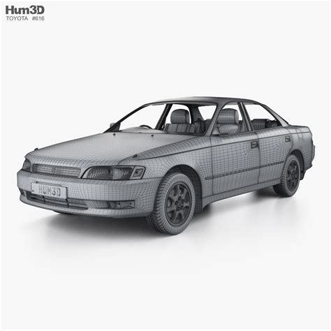 Toyota Mark II with HQ interior 1995 3D model - Download Sedan on 3DModels.org