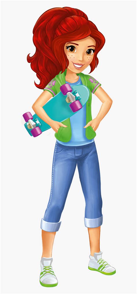 Mia With Skateboard - Mia Lego Friends Serie, HD Png Download - kindpng