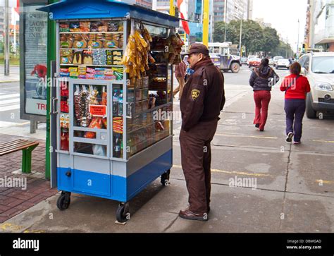 Street Food In Miraflores district in Lima, Peru Stock Photo: 58844197 - Alamy