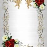 Wedding invitation border red roses — Stock Photo © Irisangel #2057343