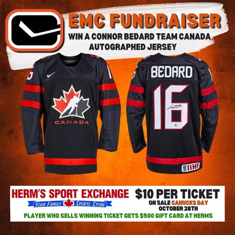 News > Win Connor Bedard Team Canada Autographed Jersey (Elgin-Middlesex Canucks)