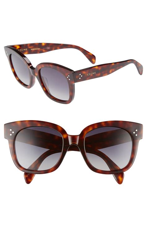 Céline 54mm Square Sunglasses in Brown - Lyst