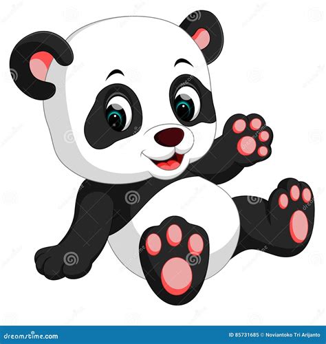 Cute panda cartoon stock vector. Illustration of animal - 85731685