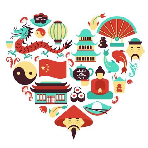 China symbols heart 439179 Vector Art at Vecteezy