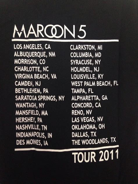 maroon 5, Tour Shirt, Maroon 5 T Shirt, Band t-shirts, band shirt, Band Tee, Maroon 5 Shirt ...