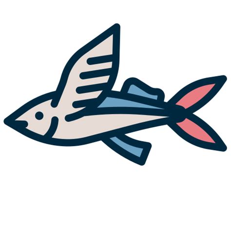 Flying fish Generic Outline Color icon