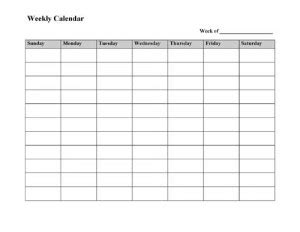 Free Printable Weekly Calendar Template - Microsoft Word