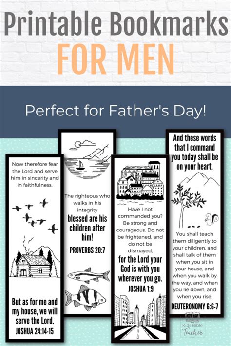 Father's Day Bible Verse Bookmarks - Kids Bible Teacher