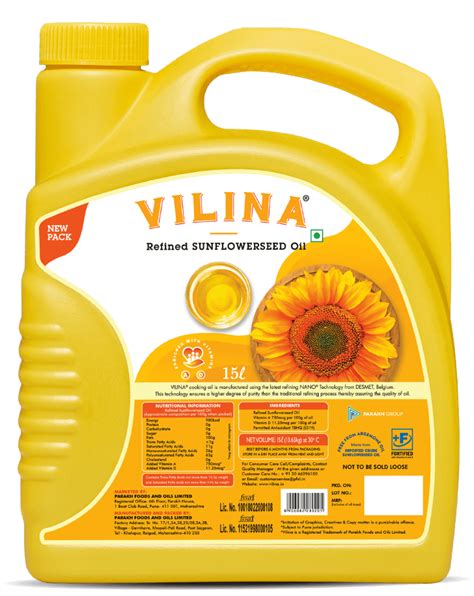 Refined Sunflower Oil - Vilina