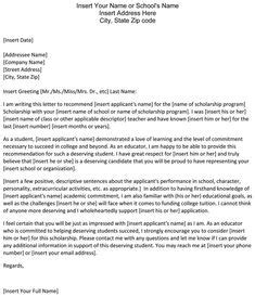 10+ Recommendation Letter Samples | Free Word & PDF Formats | Reference letter for student ...