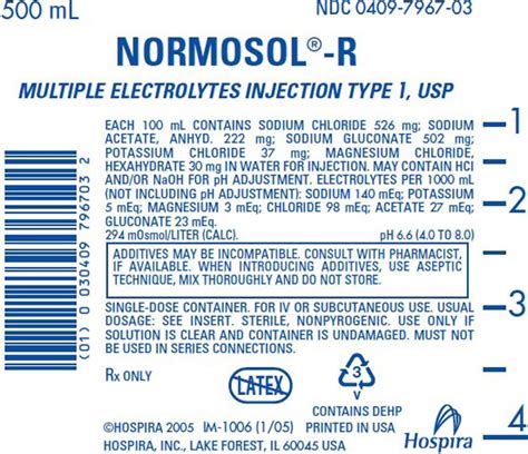 Normosol-R Injection - FDA prescribing information, side effects and uses