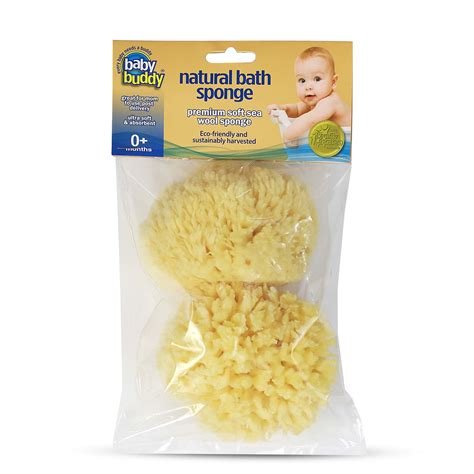 Baby Buddy Natural Baby Bath Sponge 4in Ultra Soft Sea Wool Sponge Soft ...