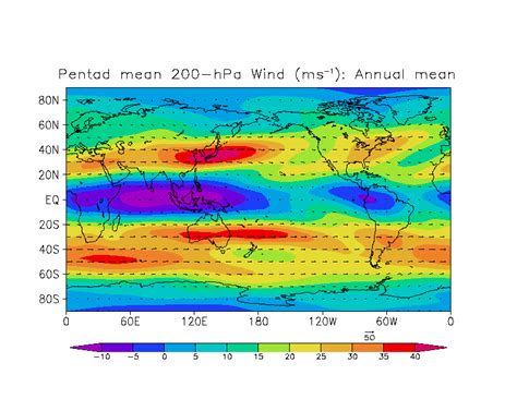 Climate Prediction Center - Annual Mean 200-hPa Zonal Wind: 1979 - 1995