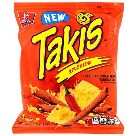 Barcel Takis Xplosion Cheese & Chili Pepper Tortilla Chips, 3.2 oz. Bags in 2020 | Stuffed ...