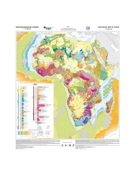 Geological map of Africa - GIS - CCGM