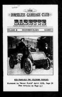 Horseless Carriage Club Of America Horseless Carriage Club Gazette Old Cars Magazine Vol. 6 No ...