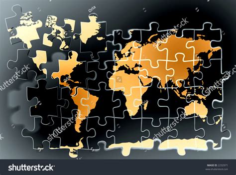 World Map Puzzle Stock Photo 2232971 : Shutterstock