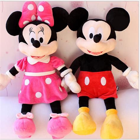 2pcs/lot 40cm New Lovely Mickey Mouse and Minnie Mouse Plush Toys Stuffed Cartoon Figure Dolls ...