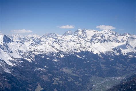 Bernina Range from East, Grisons, Switzerland Stock Photo - Image of ...