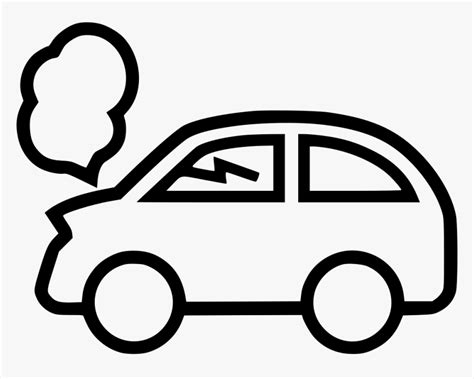 Car Accident - Car Clipart Black And White Png, Transparent Png - kindpng