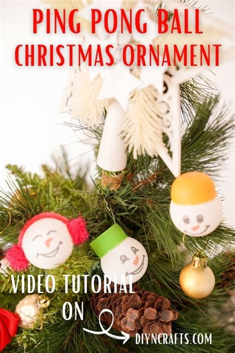 Upcycled Ping Pong Ball Snowman Christmas Ornaments - DIY & Crafts