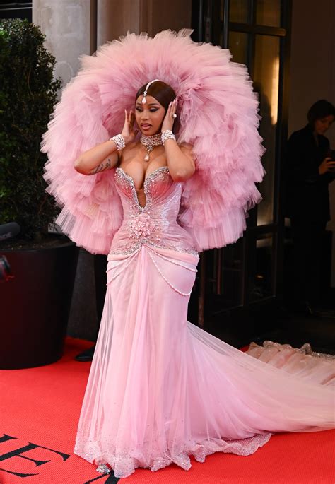 Cardi B's Met Gala 2023 Decoy Outfit Was a Bubblegum Pink Bedazzled ...