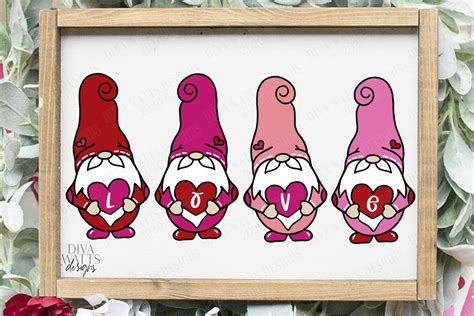 Valentine's Day Love Gnomes - Valentine - Heart - SVG Gnome (428868 ...