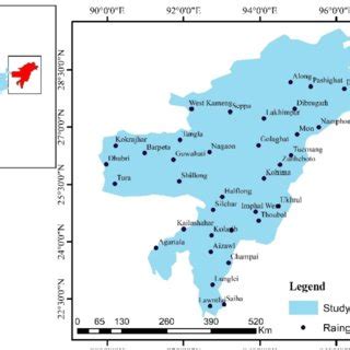 Location of the stations in the Barak River Basin. | Download ...