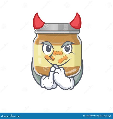 Devil Peanut Butter Cartoon in Character Design Stock Vector ...