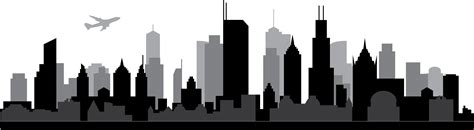 Chicago Skyline Silhouette - skyline png download - 2560*706 - Free Transparent Chicago png ...