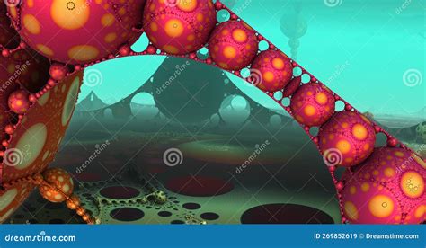 The Surface of an Alien Planet 3d Rendering Stock Illustration ...