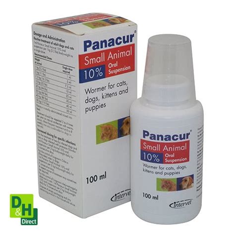 Panacur 10% Liquid For Cats & Dogs 100ml NFA-VPS - D&H Direct