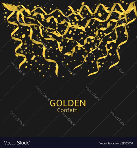 Golden confetti background Royalty Free Vector Image