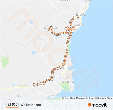 850 Route: Schedules, Stops & Maps - Wailua-Kapaa (Updated)