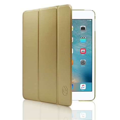 IPAD Mini 4 Luxury Slim Stand Polyurethane Cover Smart Case Gold ...