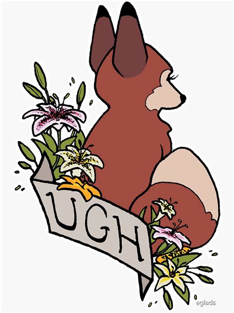 "ugh" Sticker by eglads | Redbubble