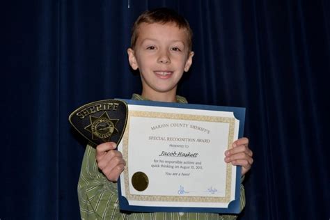 Marion County Sheriff's Office awards second grader for finding weapon ...