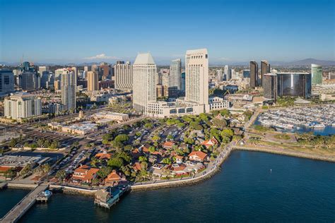 Seaport Village San Diego Downtown Waterfront Aerial - Toby Harriman